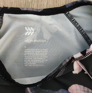 All in Motion Floral Rash Guard Crop Top *altered*
